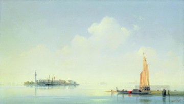 風景 Painting - イワン・アイヴァゾフスキー ヴェネツィアの港 サン・ジョルジオ島 海の風景